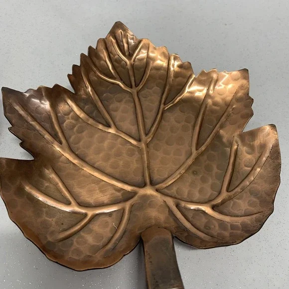 White Barn Copper Trinket Dish Maple Leaf Holder Lot of‎ 3  Candles Made India - Picture 3 of 8